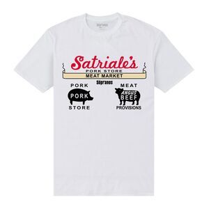 The Sopranos Unisex Adult Satriales T-Shirt / White